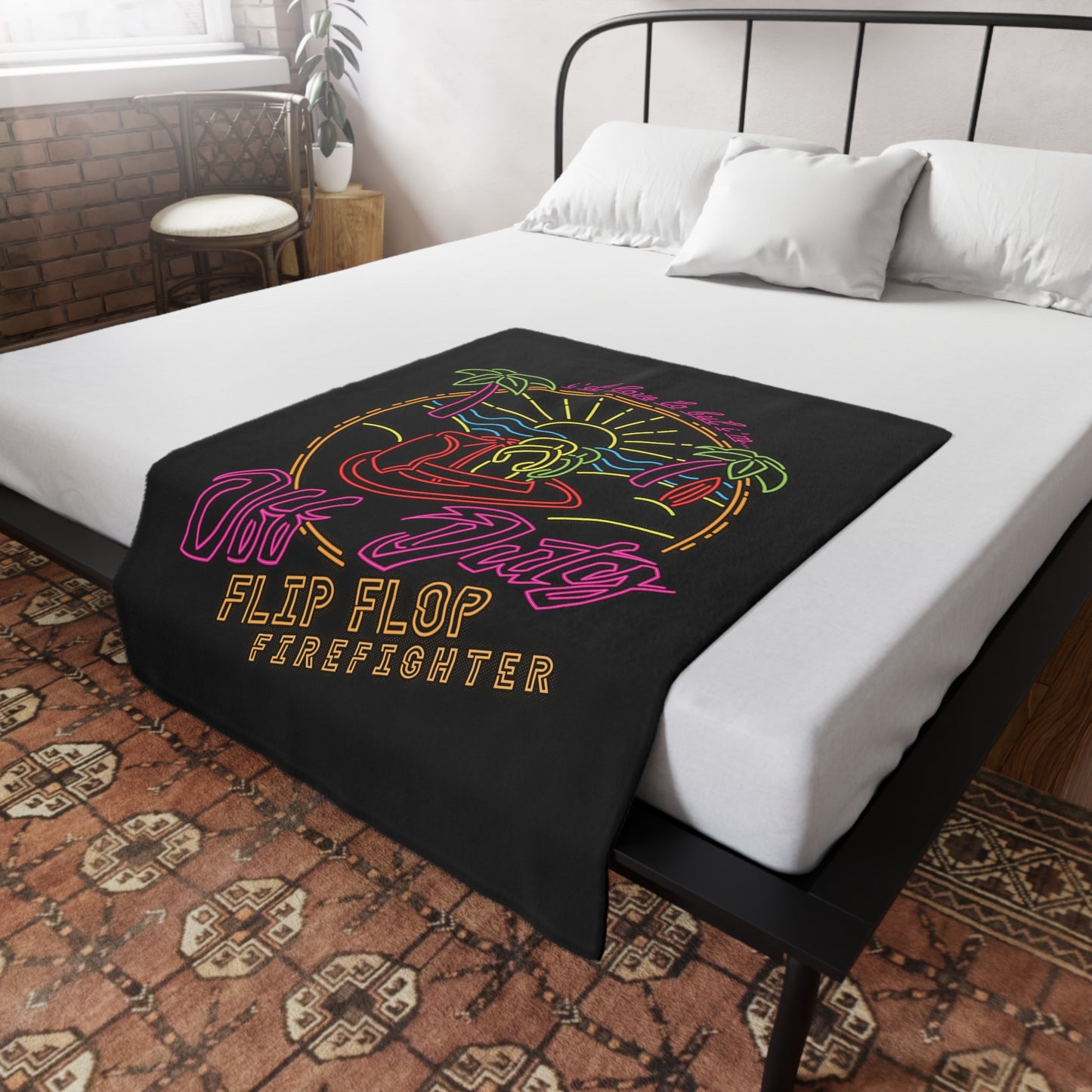 Flipflop Firefighter Off Duty Blanket