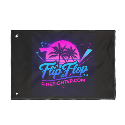 Miami Retro Firefighter Flag