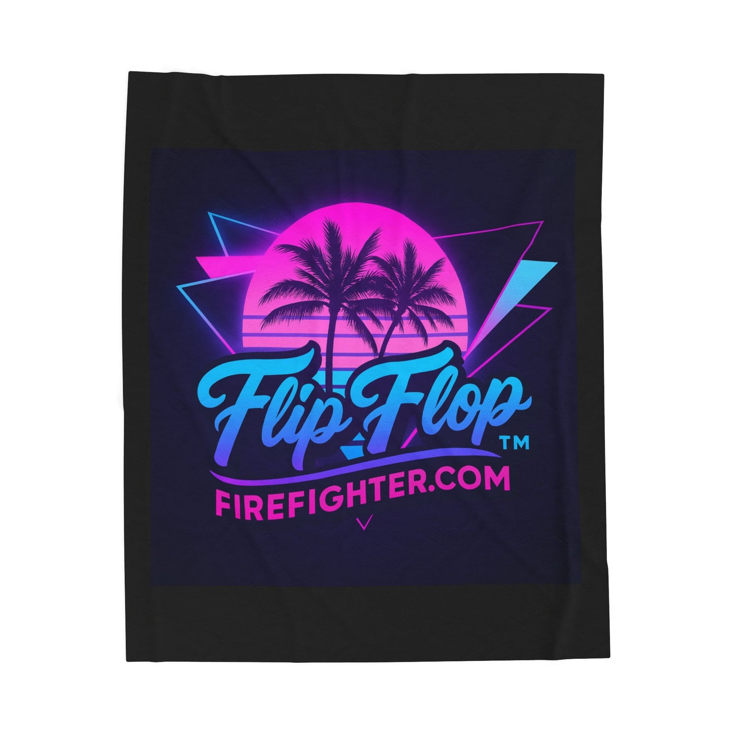 Retro-Inspired Flip-Flop Firefighter Blanket