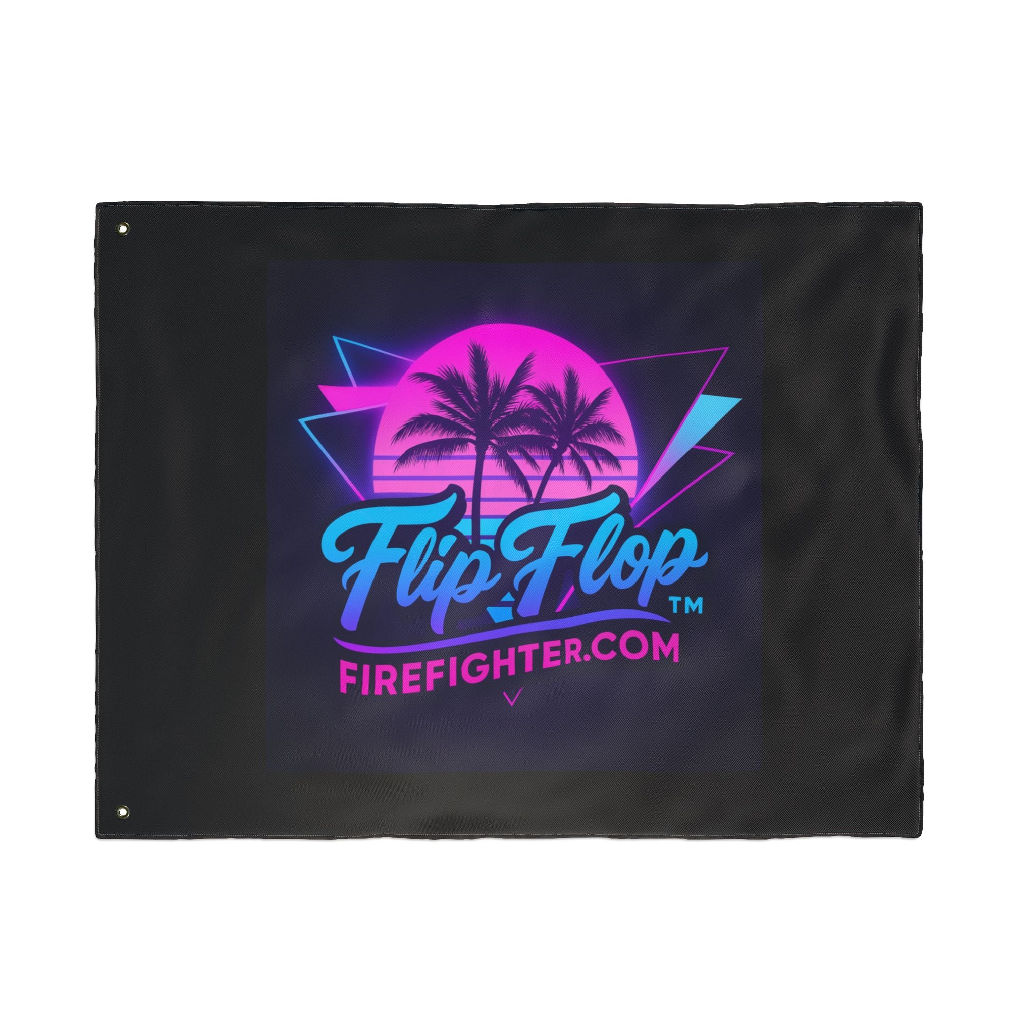 Miami Retro Firefighter Flag - Flip Flop Firefighter