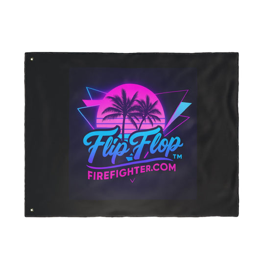 Miami Retro Firefighter Flag