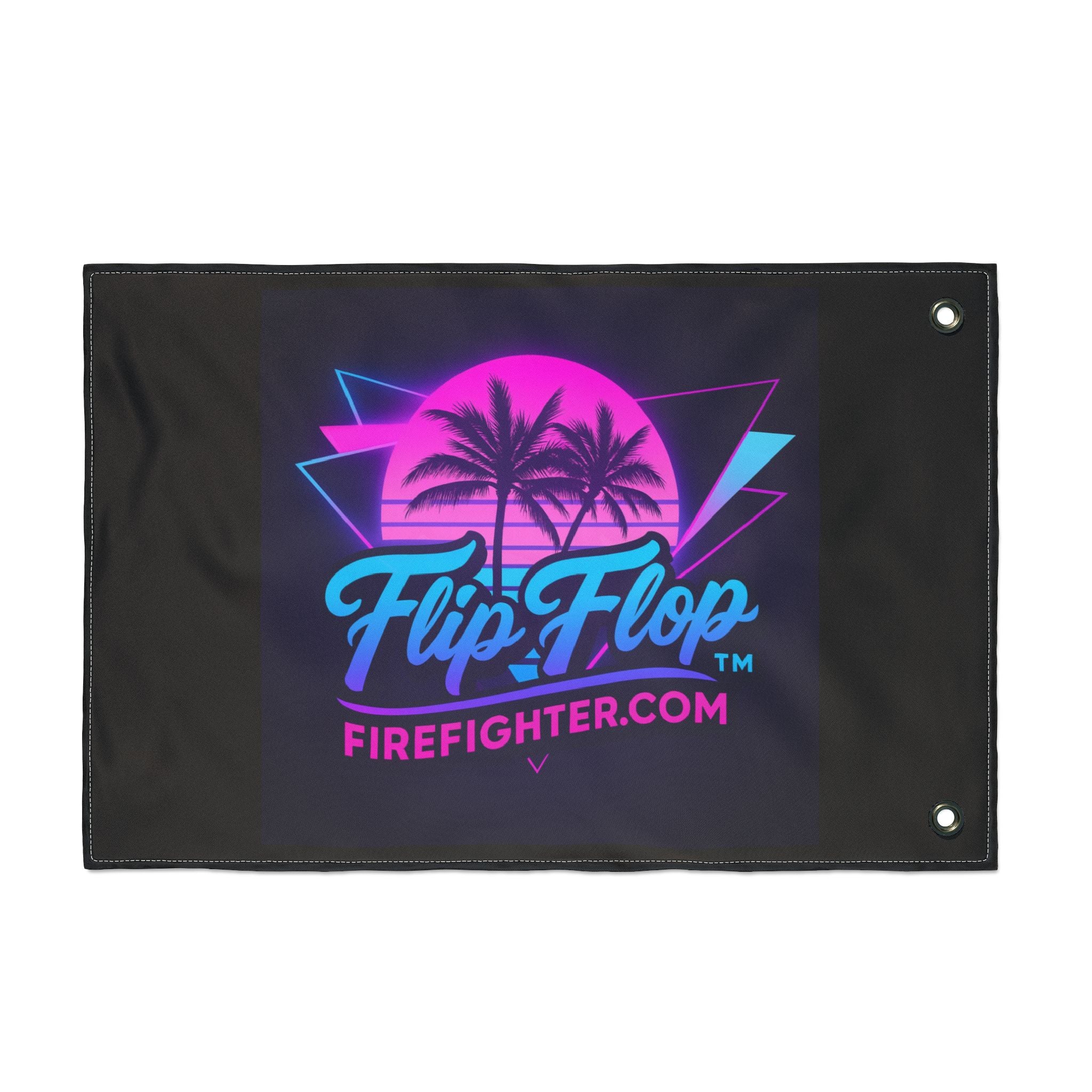 Miami Retro Firefighter Flag - Flip Flop Firefighter