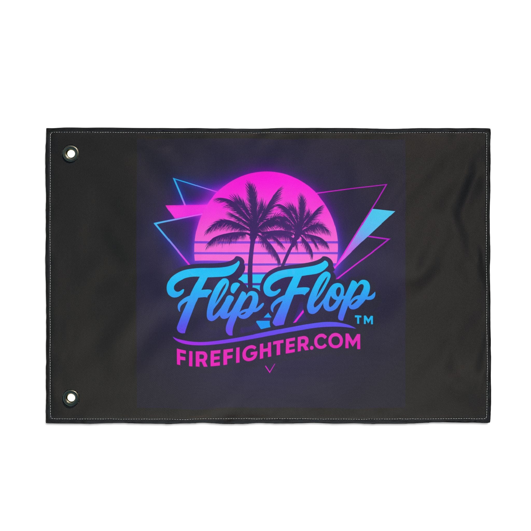 Miami Retro Firefighter Flag - Flip Flop Firefighter
