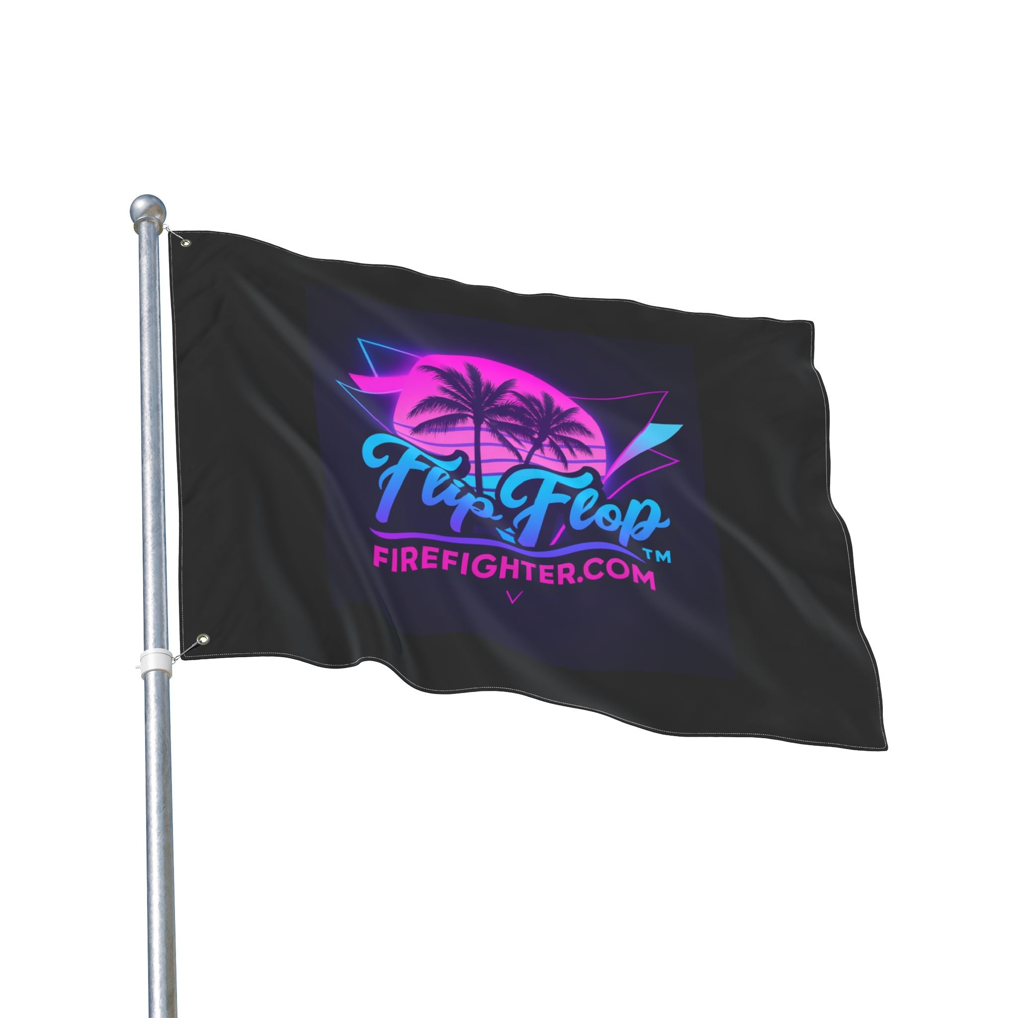 Miami Retro Firefighter Flag - Flip Flop Firefighter