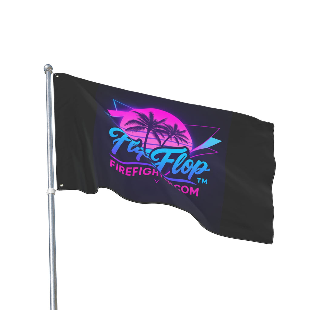 Miami Retro Firefighter Flag - Flip Flop Firefighter