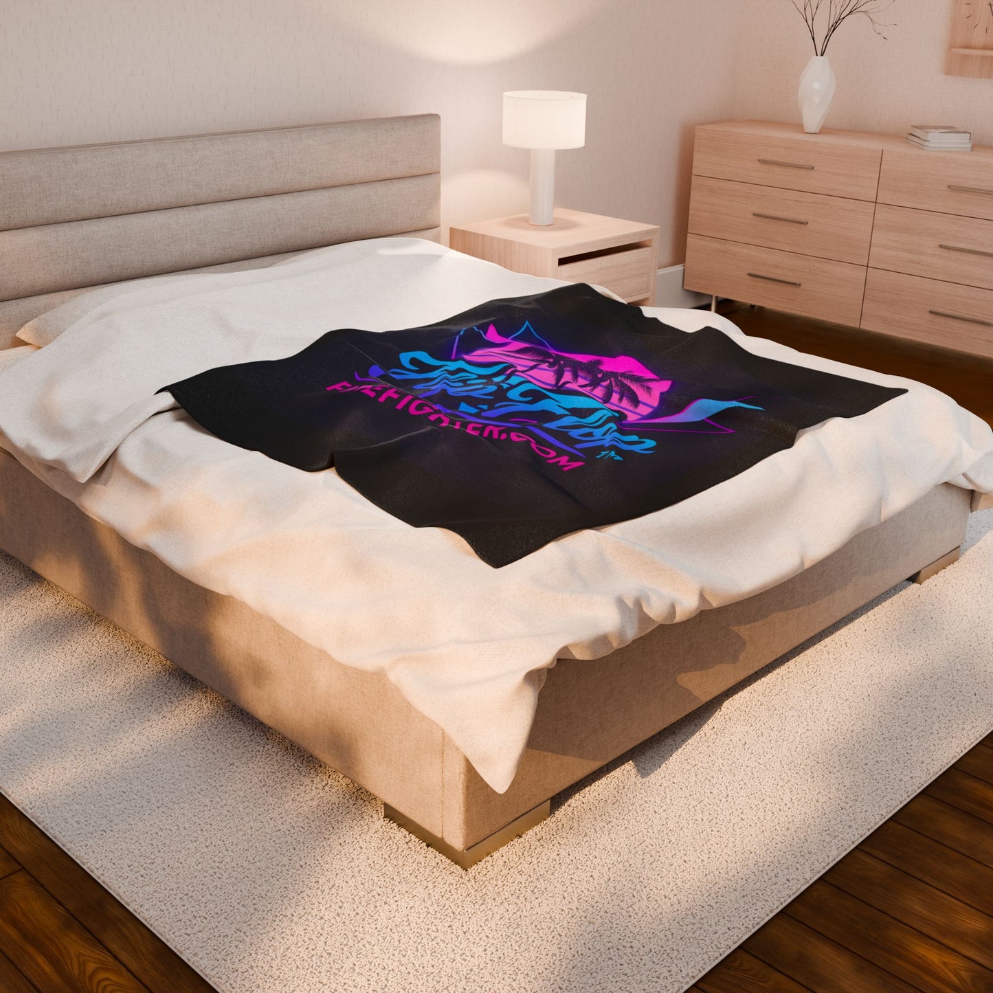 Retro-Inspired  Flip-Flop Firefighter Blanket