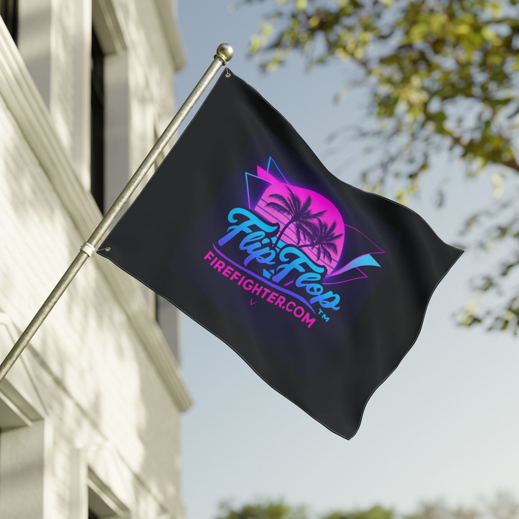 Miami Retro Firefighter Flag - Flip Flop Firefighter