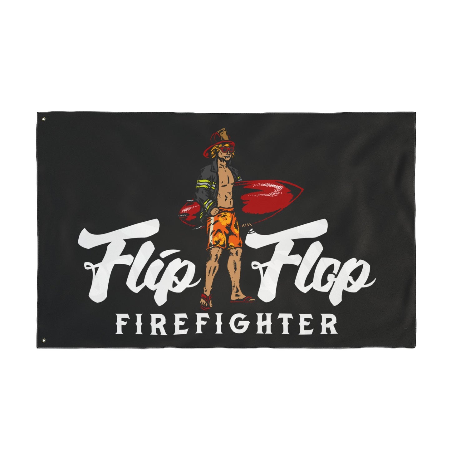 Flip Flop Firefighter Surfer Flag