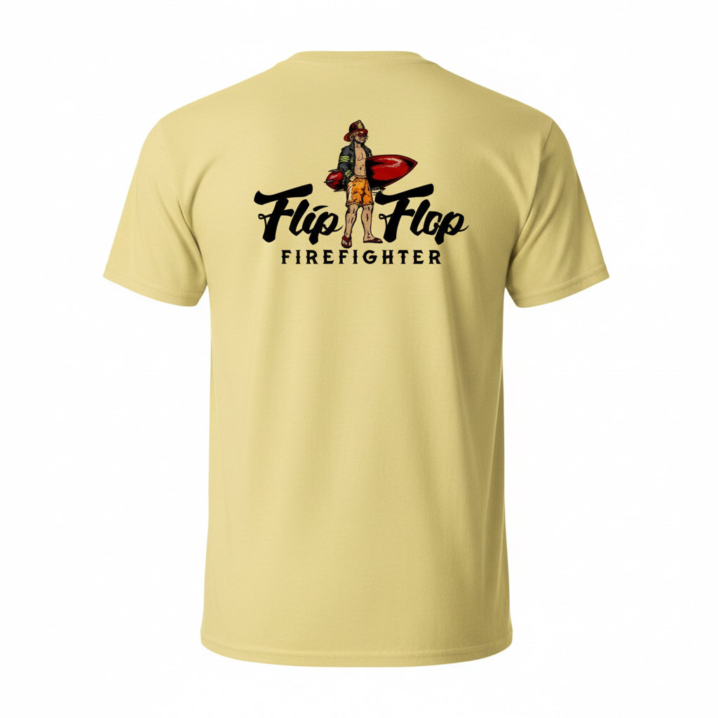 Surfer Flip Flop Firefighter Short Sleeve