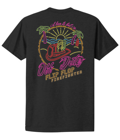 Off Duty Neon Sign Short Sleeve