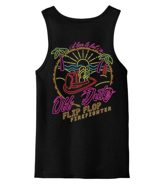 Off Duty Neon Sign Tank Top