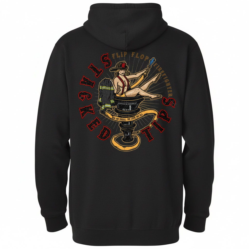 Stacked Tips Pin-Up Hoodie