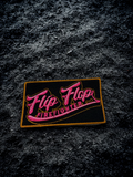 4" Flip Flop Firefighter Velcro Patch with Gold Outline