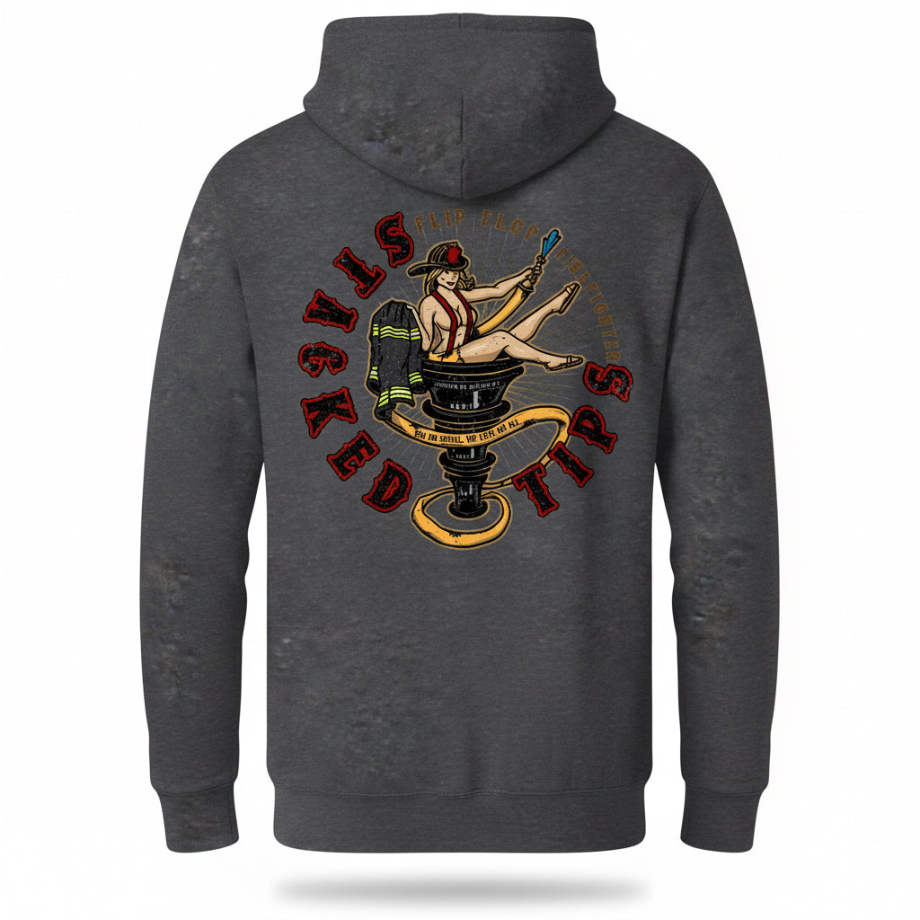 Stacked Tips Pin-Up Hoodie