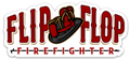 4” Flip Flop Firefighter Helmet Sticker - Flip Flop Firefighter