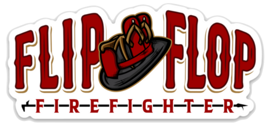 4” Flip Flop Firefighter Helmet Sticker