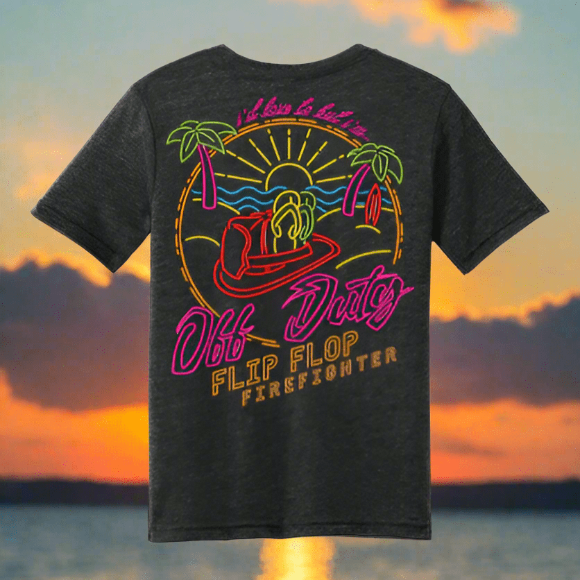Off Duty Neon T-shirt (Kids Collection) - Flip Flop Firefighter