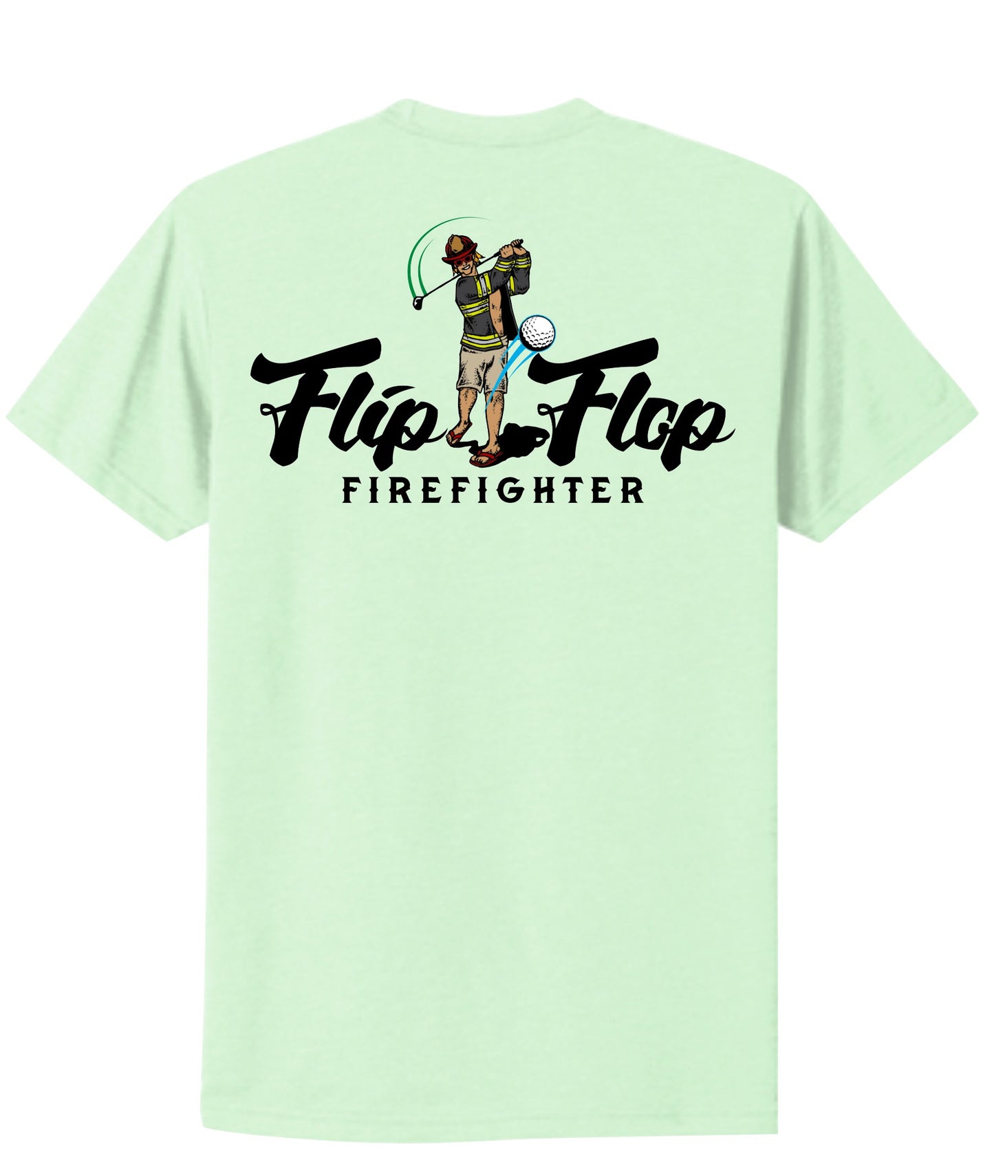 Golfer Flip Flop Firefighter Short Sleeve