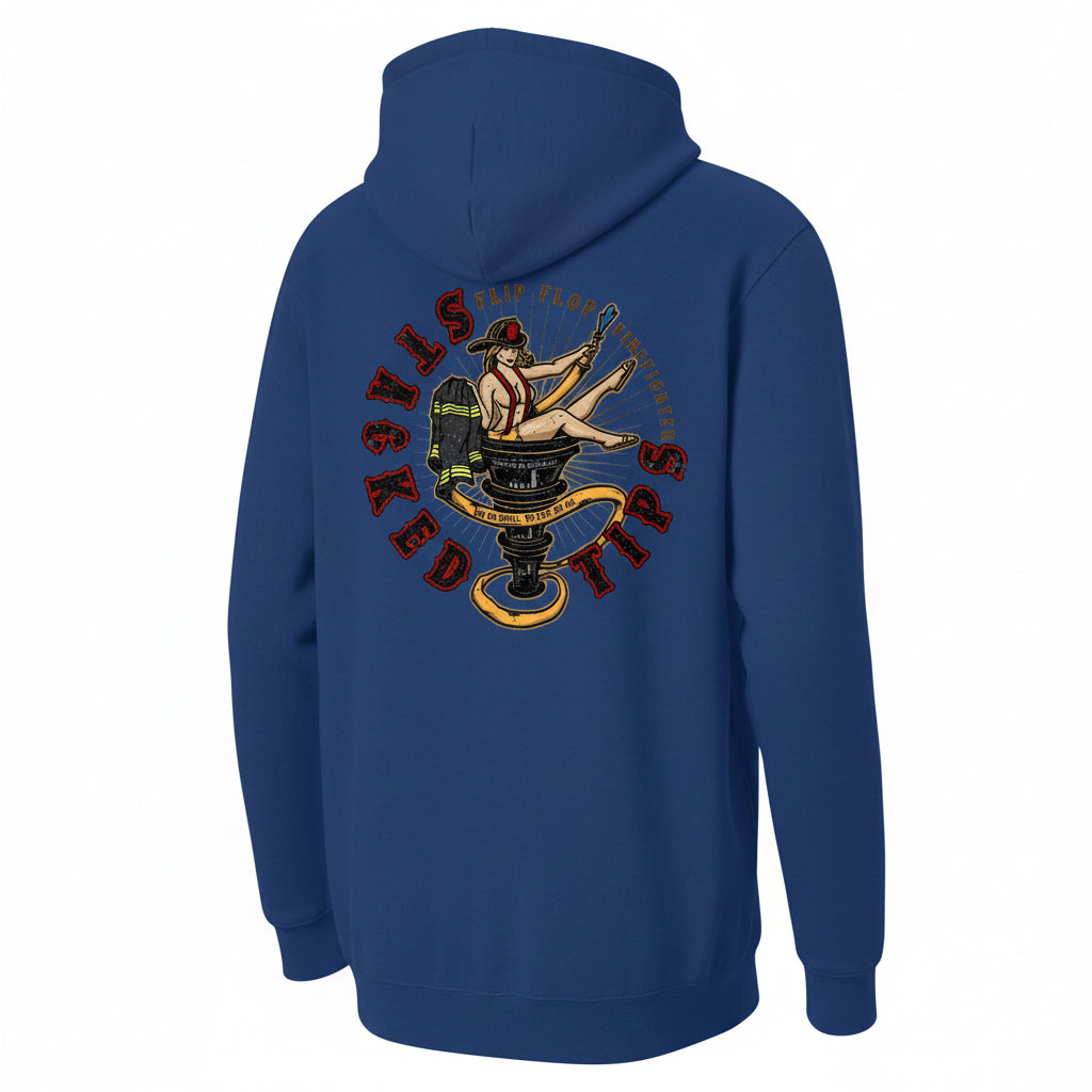 Stacked Tips Pin-Up Hoodie