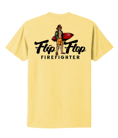 Surfer Flip Flop Firefighter Short Sleeve