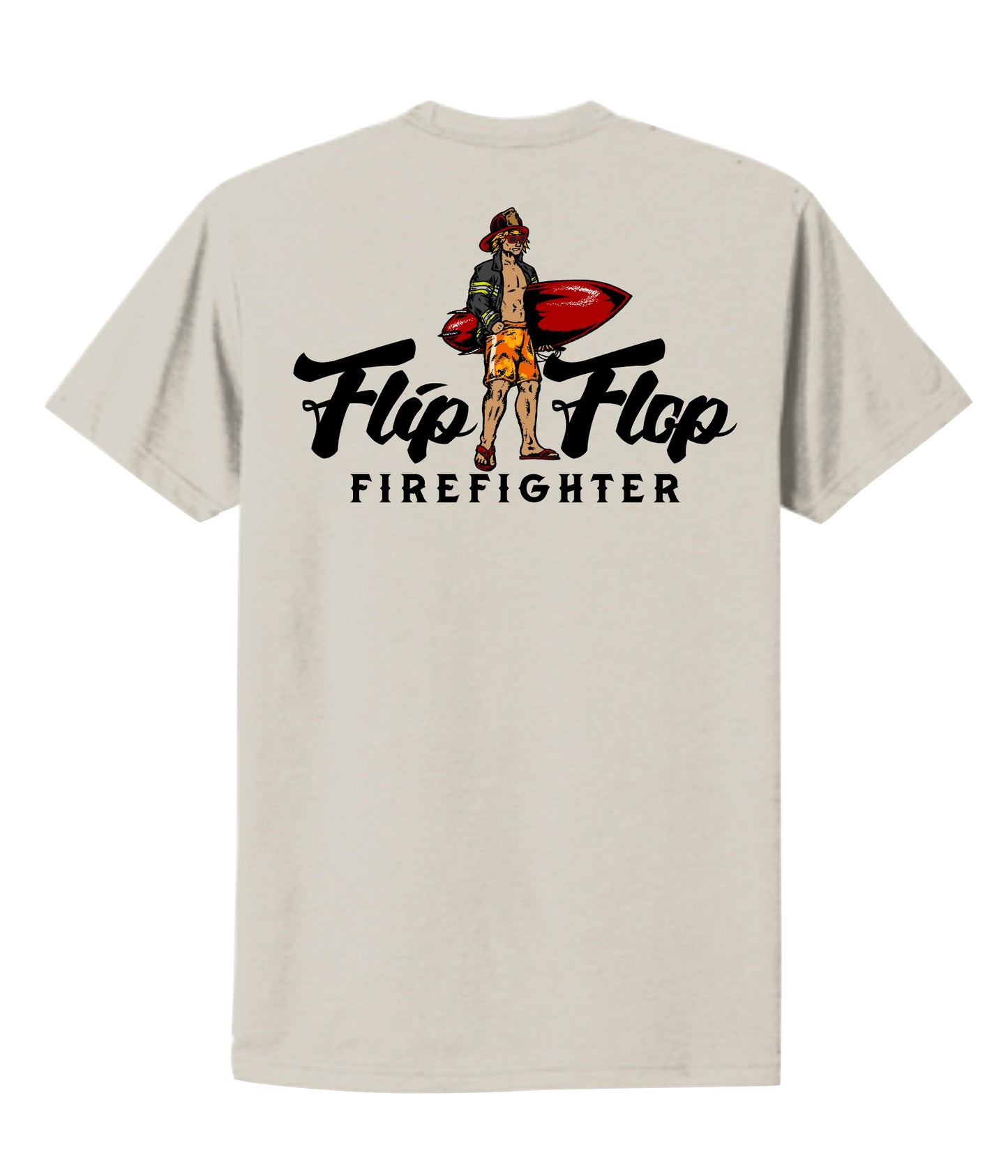 Surfer Flip Flop Firefighter Short Sleeve