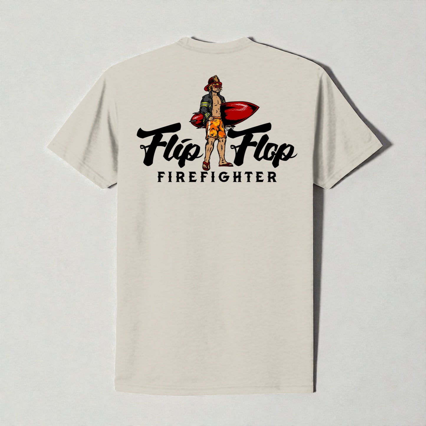 Surfer Flip Flop Firefighter Short Sleeve