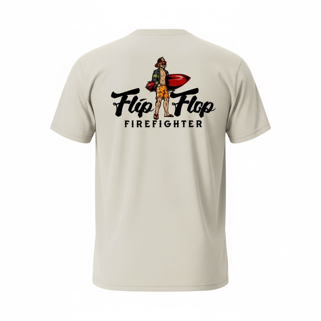 Surfer Flip Flop Firefighter Short Sleeve