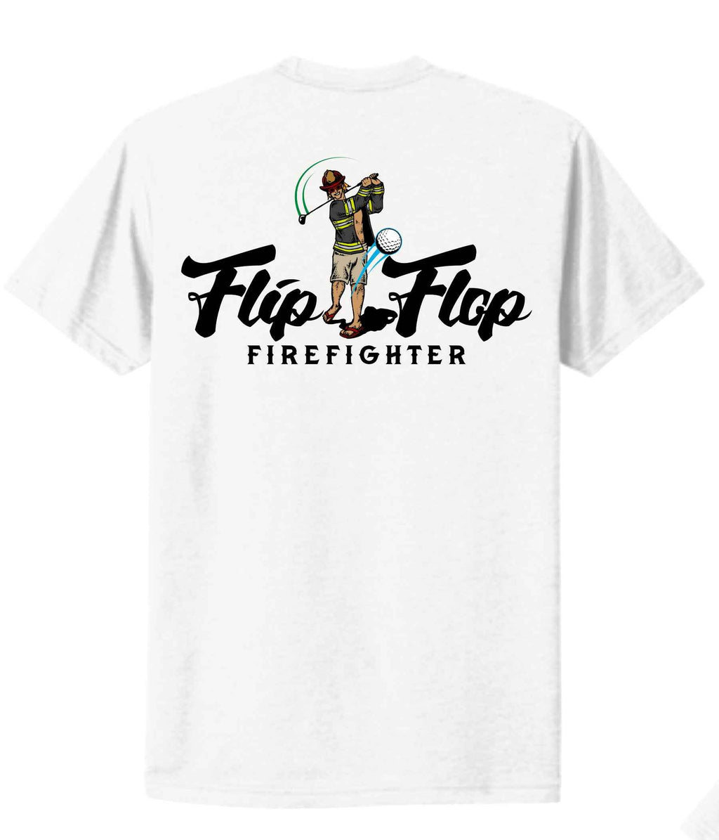 Golfer Flip Flop Firefighter Short Sleeve