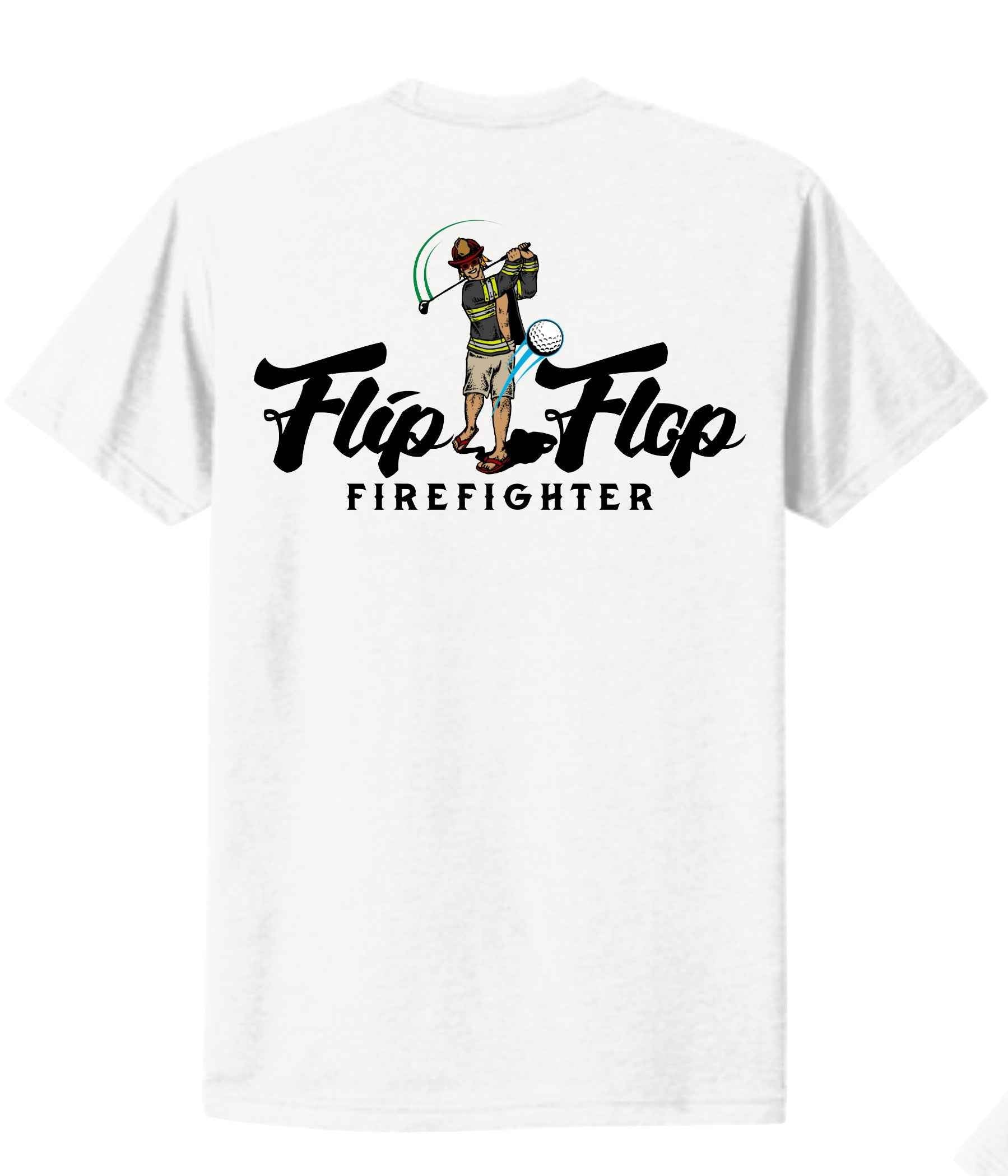 Golfer Flip Flop Firefighter Short Sleeve