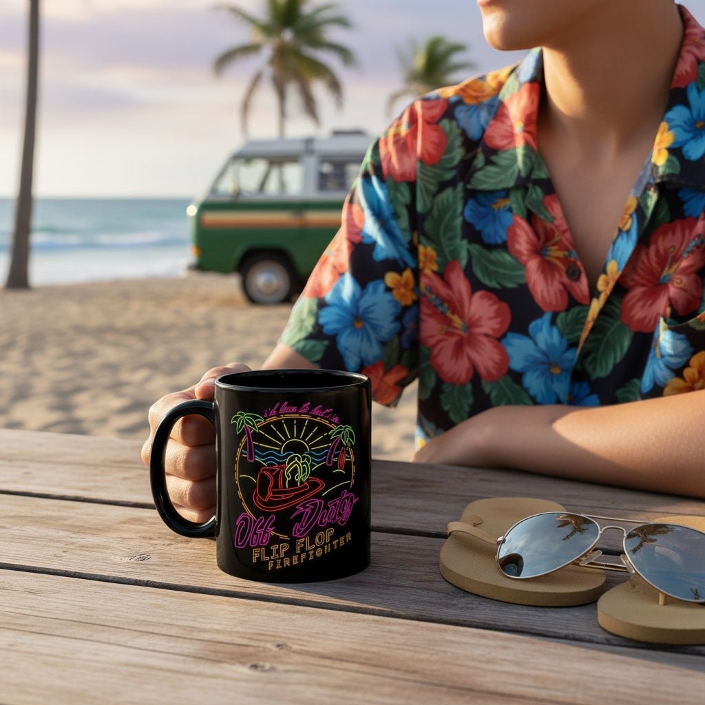 Flip Flop Firefighter Ceramic Coffee Mug (Off Duty) - Flip Flop Firefighter