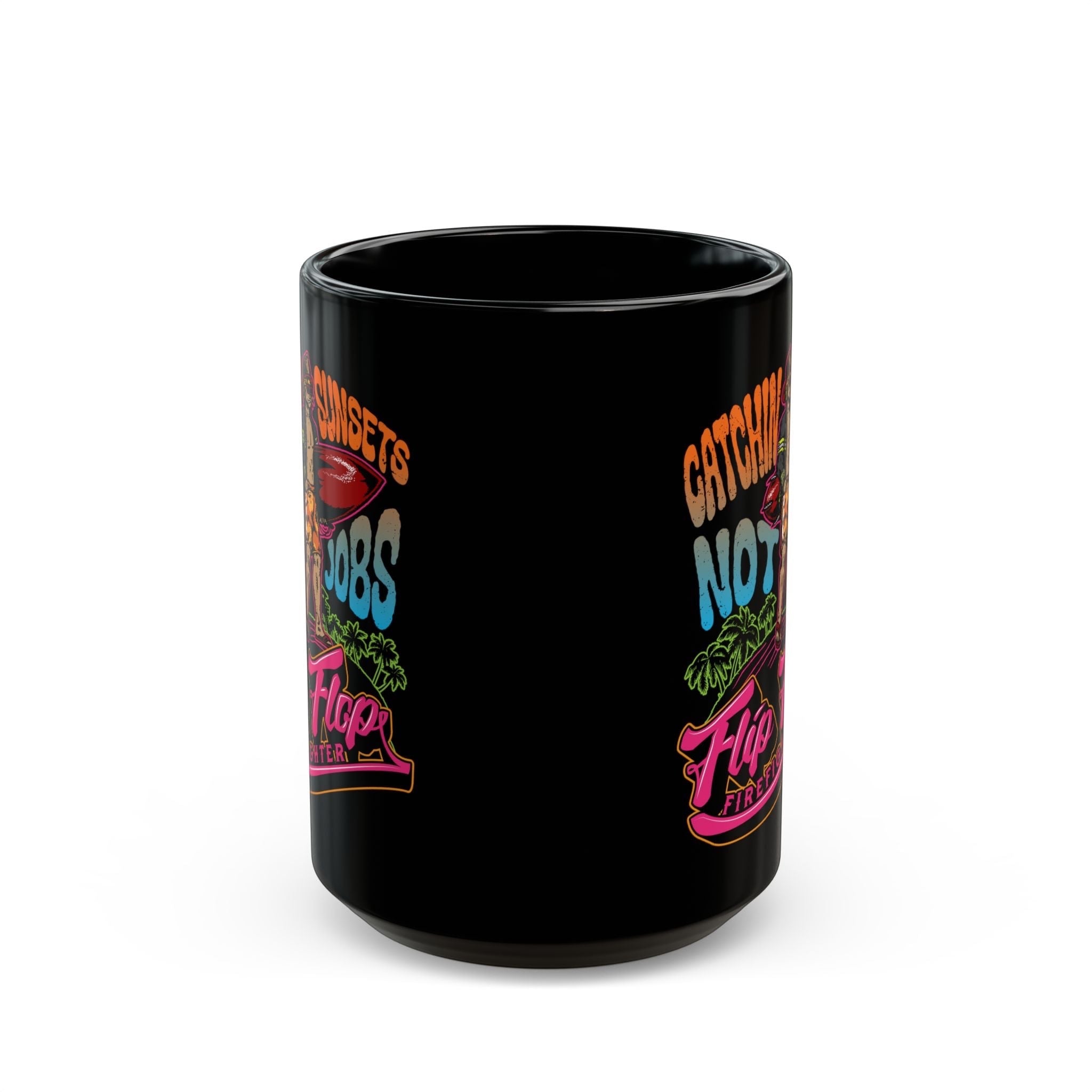 Catchin' Sunsets Coffee Mug (11 &15oz) - Flip Flop Firefighter