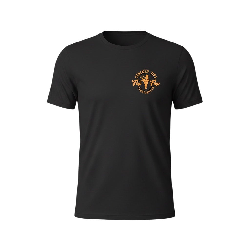 Stacked Tips Graphic T-Shirt - Flip Flop Firefighter
