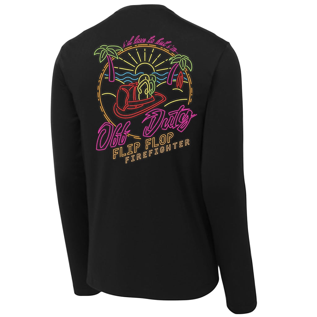 Flip Flop Firefighter Long Sleeve Performance Shirt - Flip Flop Firefighter