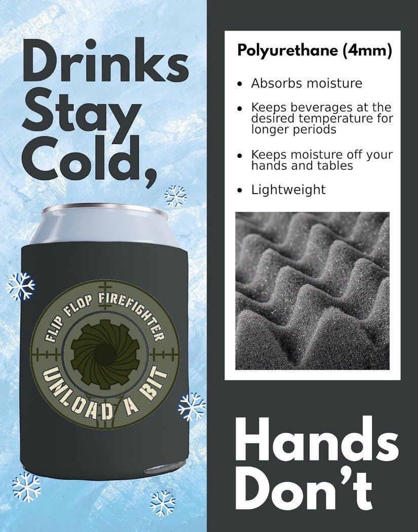 Flip Flop Firefighter Insulated Beverage Can Cooler Sleeve - Flip Flop Firefighter