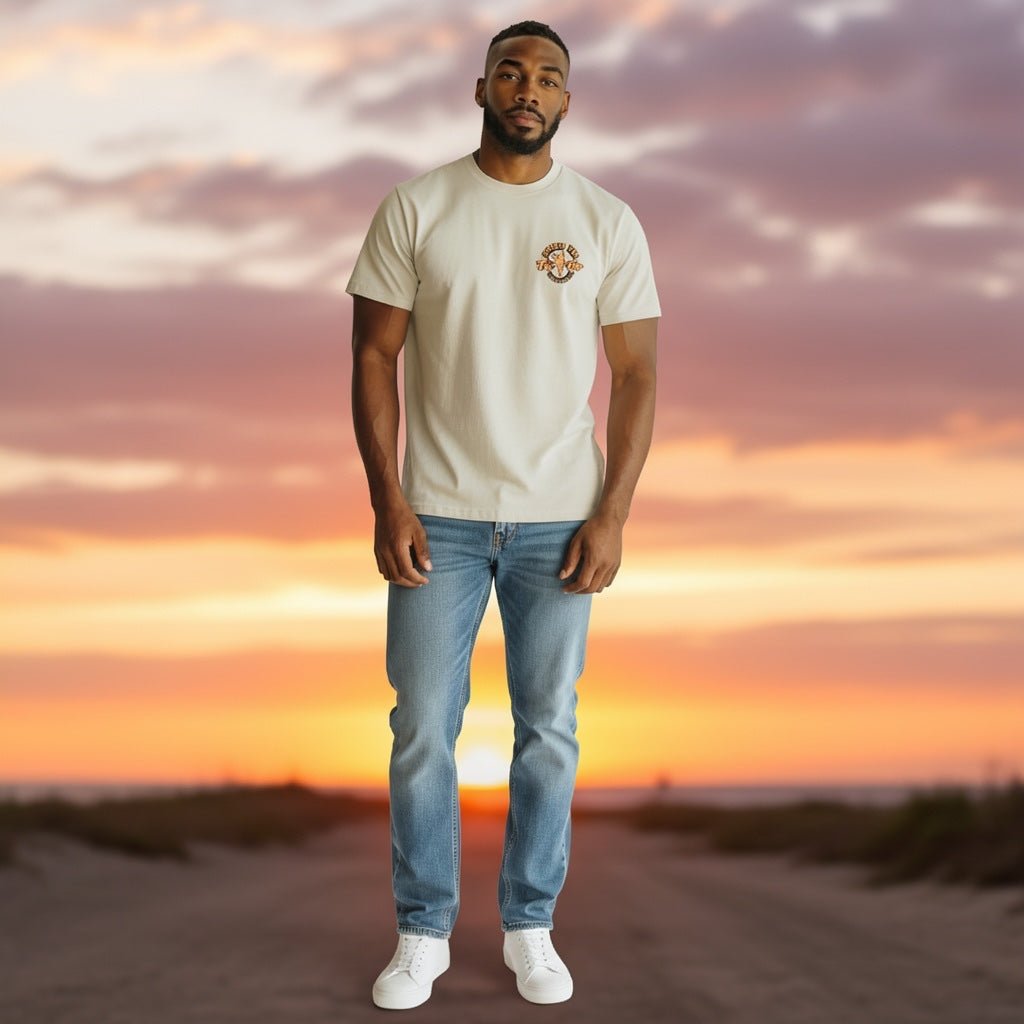 Stacked Tips Graphic T-Shirt - Flip Flop Firefighter