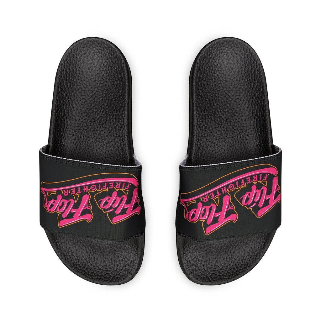 Deco Slides (Pink Graphic) - Flip Flop Firefighter