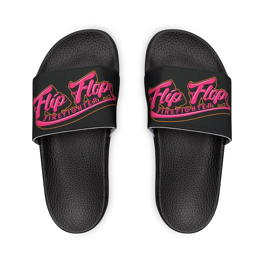 Deco Slides (Pink Graphic) - Flip Flop Firefighter