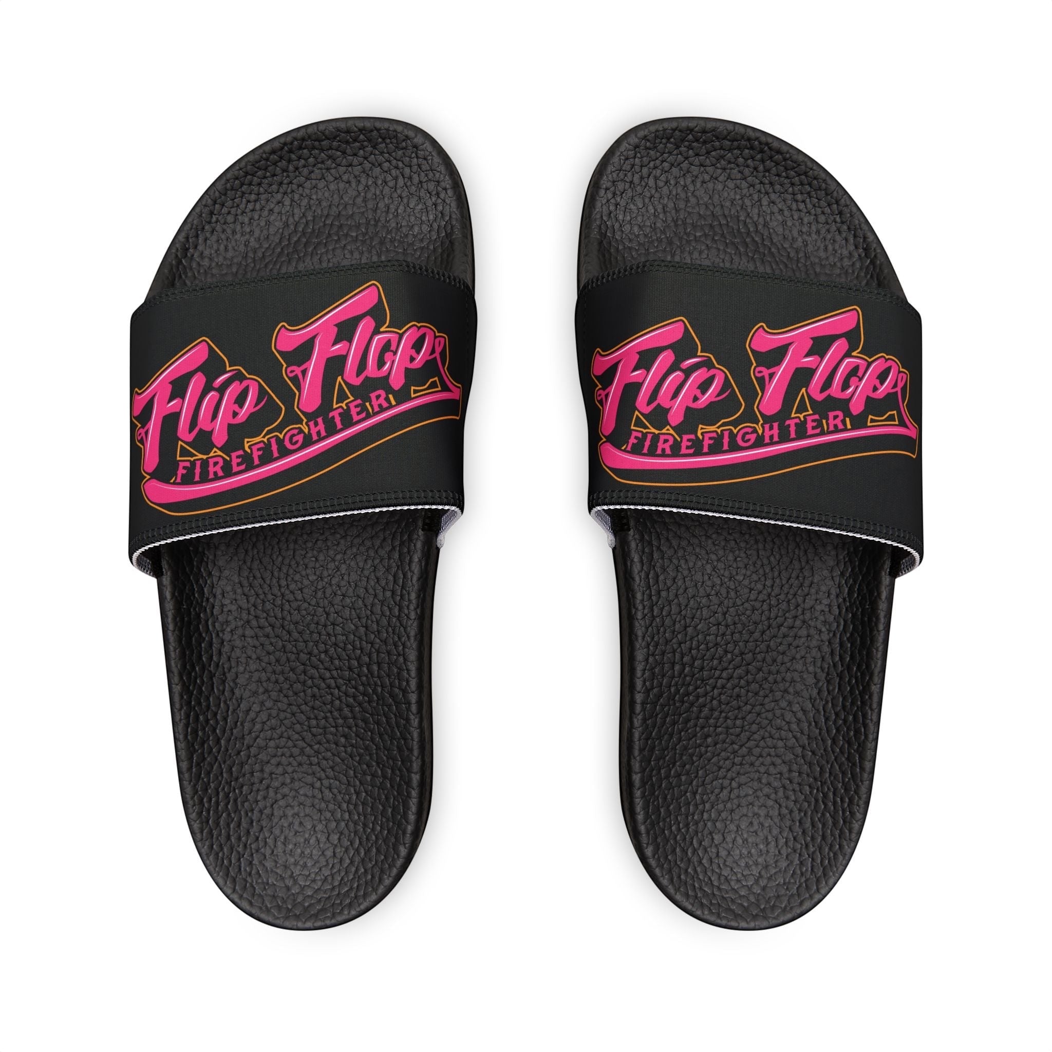 Deco Slides (Pink Graphic) - Flip Flop Firefighter