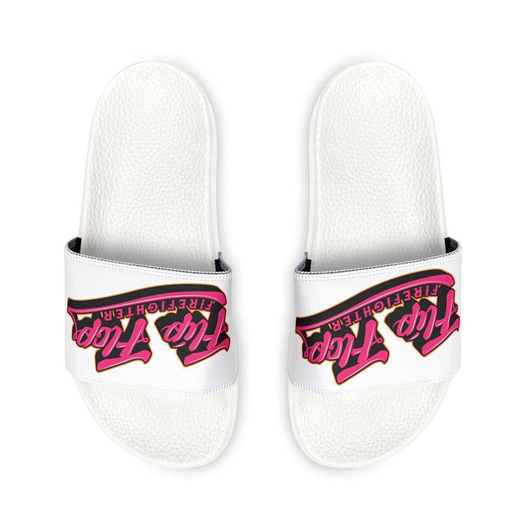 Deco Slides (Pink Graphic) - Flip Flop Firefighter