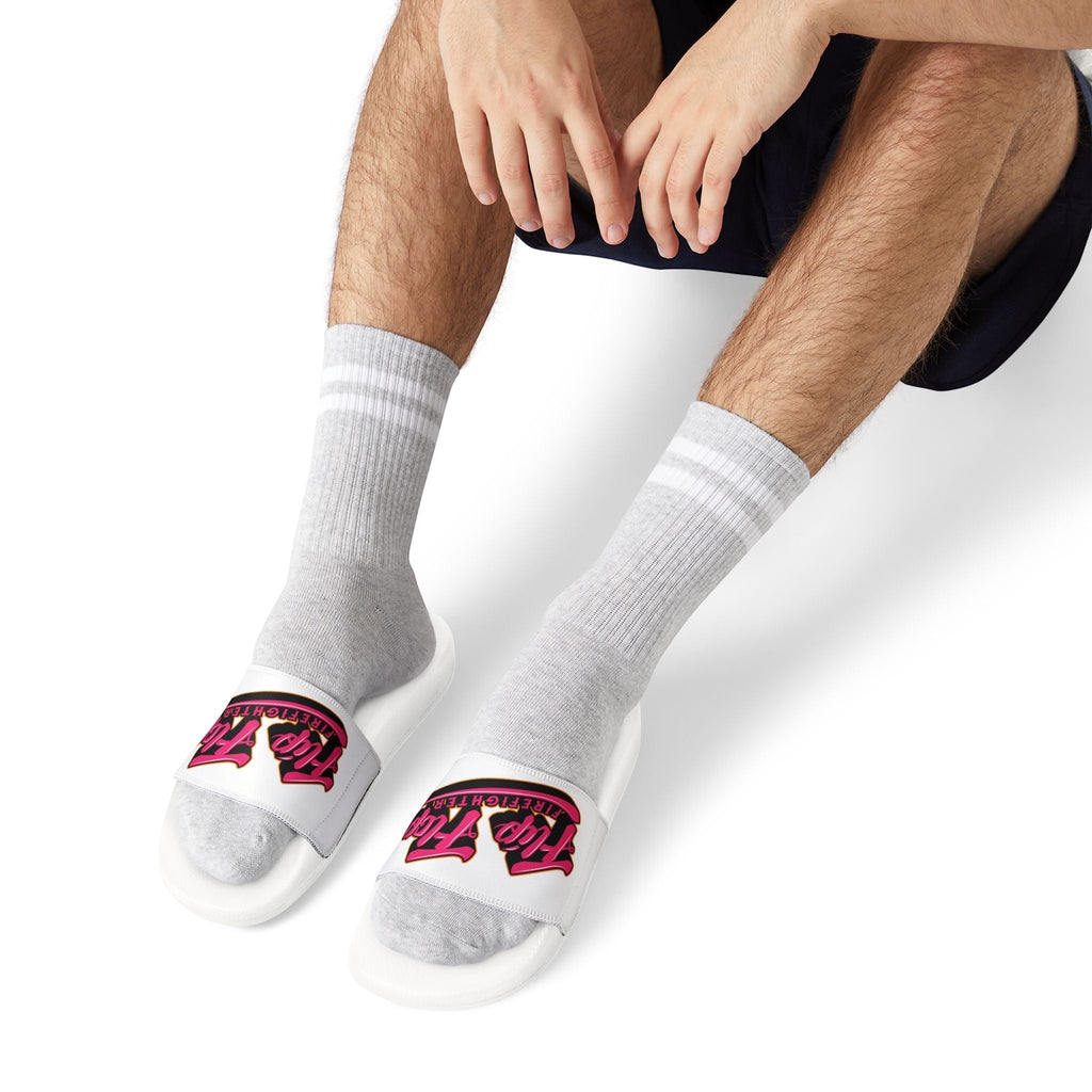 Deco Slides (Pink Graphic) - Flip Flop Firefighter