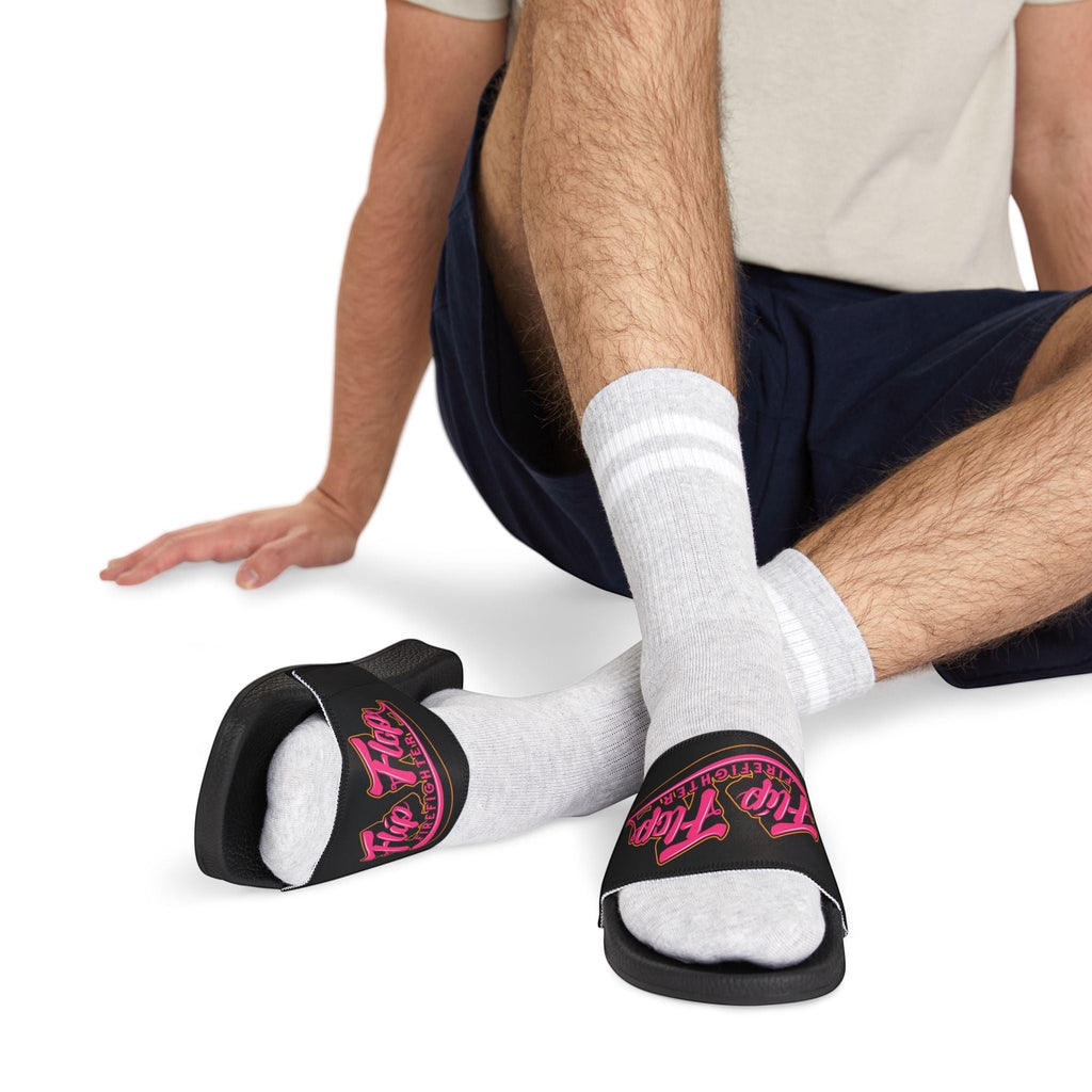 Deco Slides (Pink Graphic) - Flip Flop Firefighter