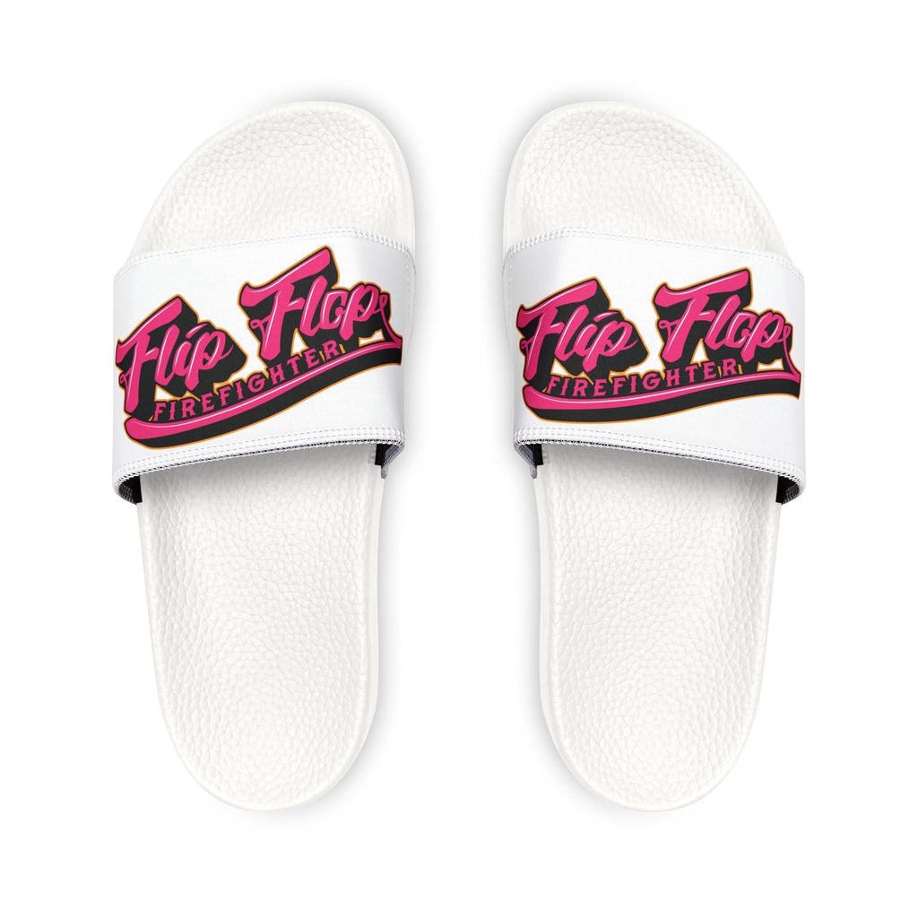 Deco Slides (Pink Graphic) - Flip Flop Firefighter