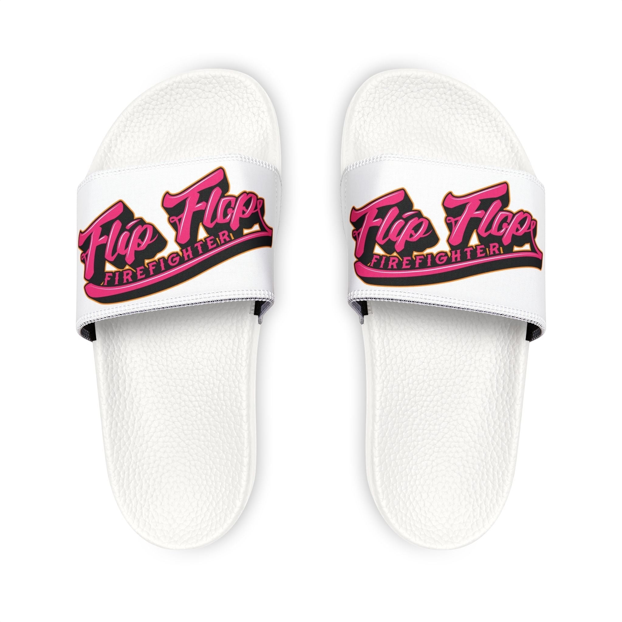 Deco Slides (Pink Graphic) - Flip Flop Firefighter