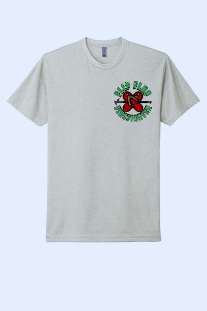 Golf Bags & Body Drags Crew Neck T-Shirt - Flip Flop Firefighter