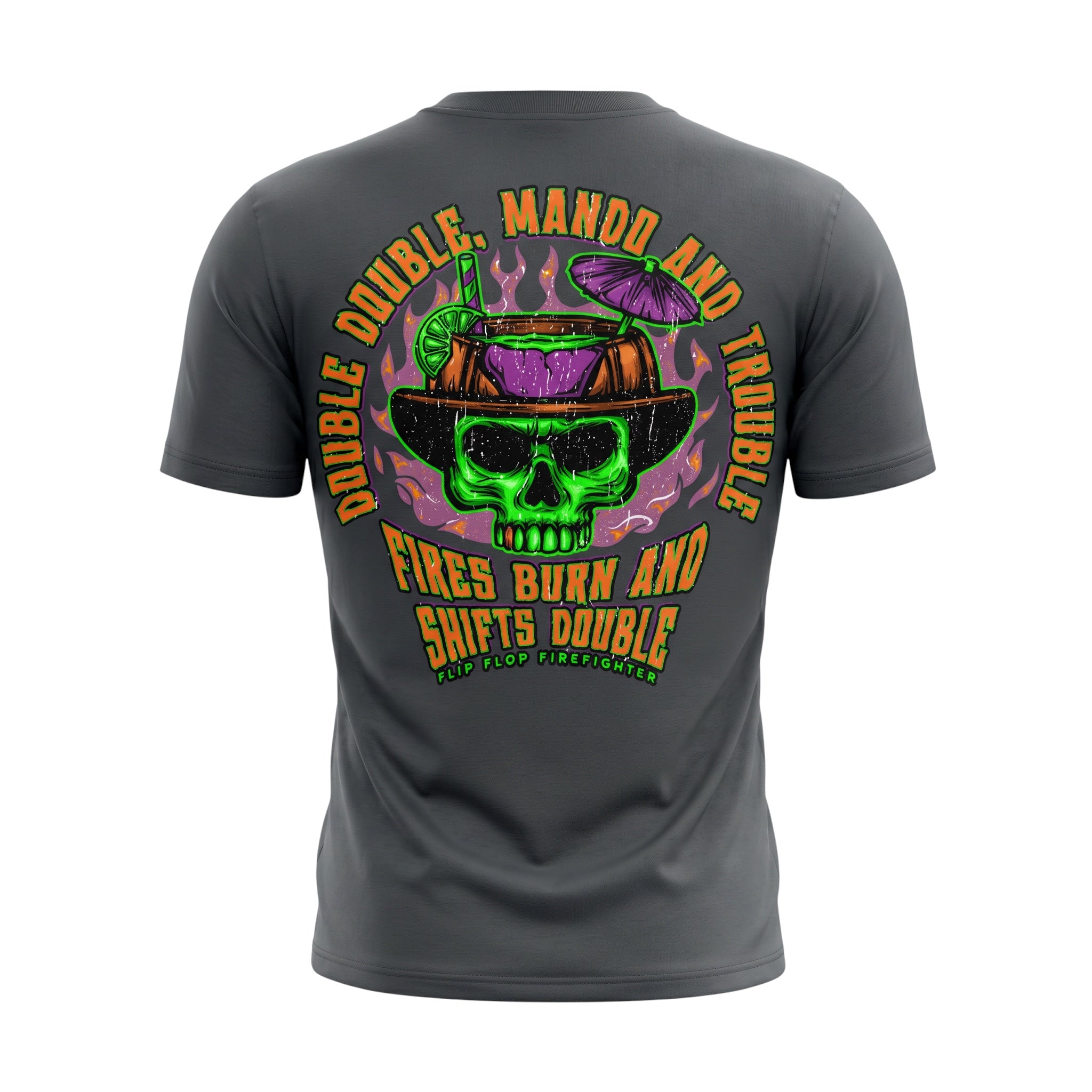 Double Double Mando & Trouble T-Shirt - Flip Flop Firefighter
