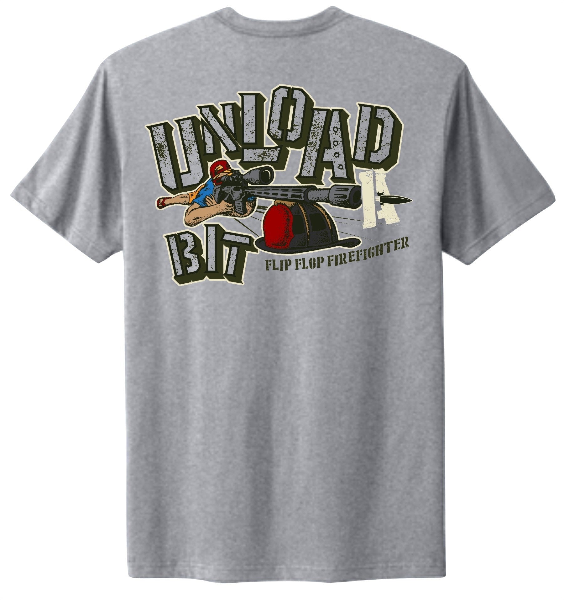 Unload A Bit Graphic T-Shirt - Flip Flop Firefighter