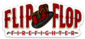 4” Flip Flop Firefighter Helmet Sticker - Flip Flop Firefighter