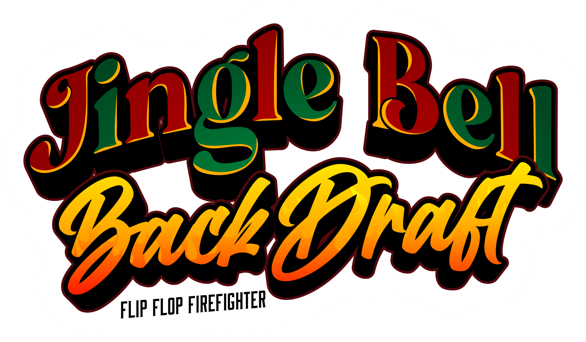 Jingle Bell Back Draft Flip Flop Firefighter Sticker - Flip Flop Firefighter