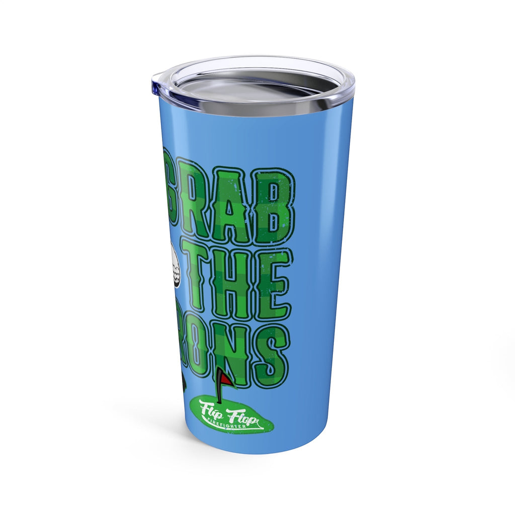 Grab The Irons Tumbler (Light Blue 20oz) - Flip Flop Firefighter