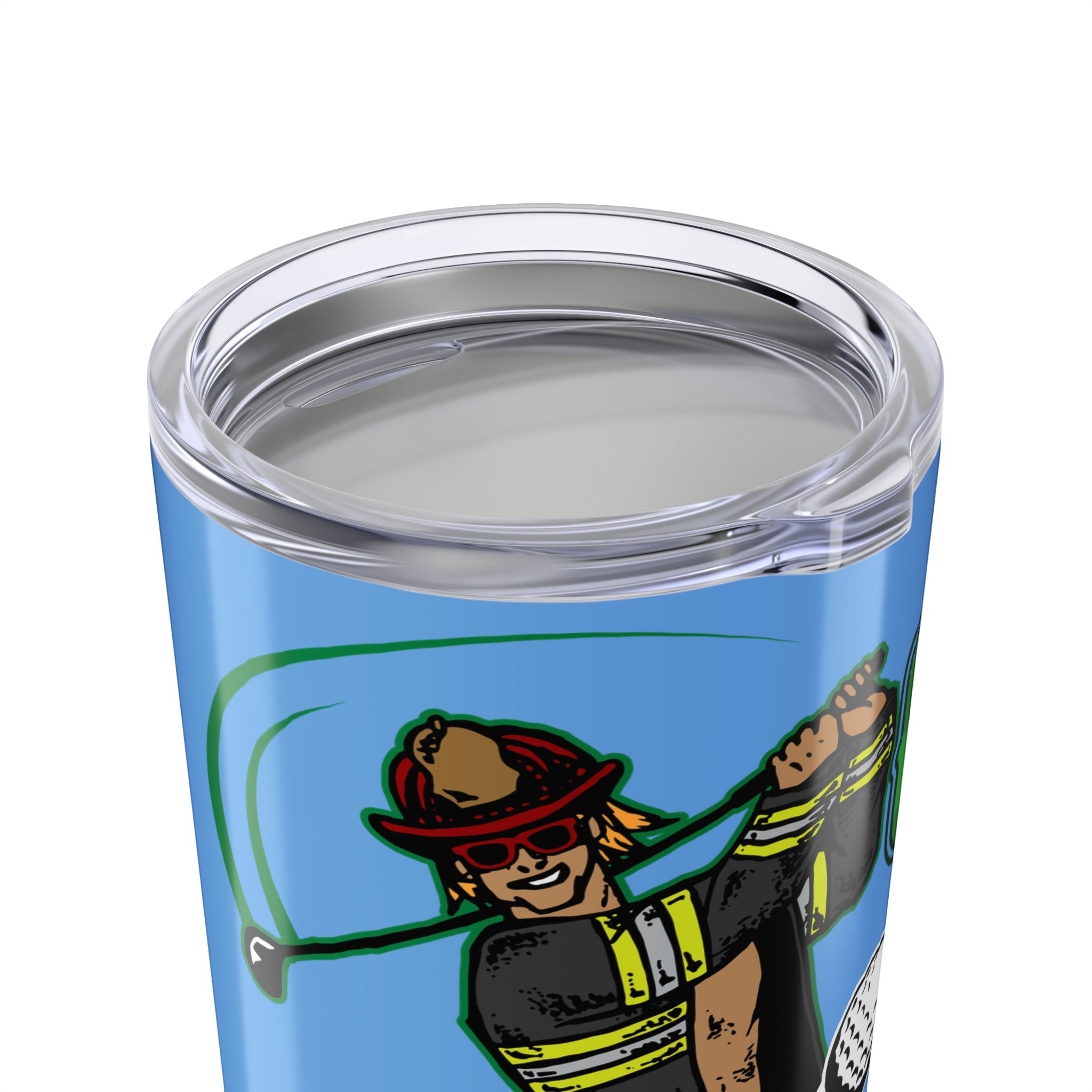 Grab The Irons Tumbler (Light Blue 20oz) - Flip Flop Firefighter